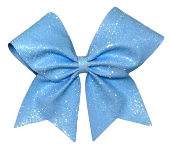 neon blue glitter cheerleading hair bow bows columbia blue