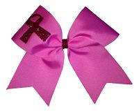 Pixie Pink Glitter Awareness Cheer Bow