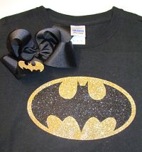 Batman Glitter Shirt Set