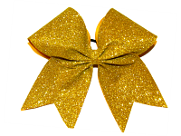 Super Sparkle Gold Glitter Cheer Bow