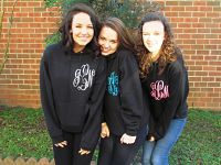 Personalized Glitter Monogrammed on Front and Back Hoodie