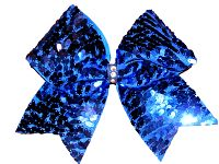 Royal Blue Sequin Cheer Bow