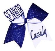 Senior Glitter Custom Personalized Cheer Bow
