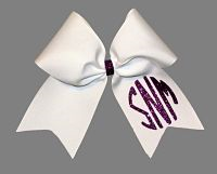 Personalized Monogrammed Circle Initial Cheer Bow
