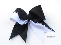 Two Colored Jeweled Cheer Bow